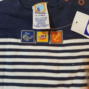 Vintage gymboree nautical adventures baby shirt 0-3 months 2001 nwt vintage